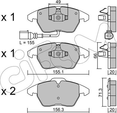 Cifam 822-548-0 - Kit pastiglie freno, Freno a disco autozon.pro