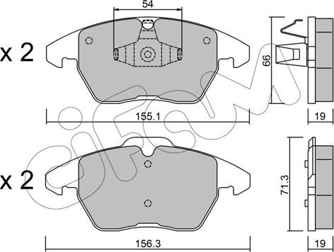 Cifam 822-548-1 - Kit pastiglie freno, Freno a disco autozon.pro