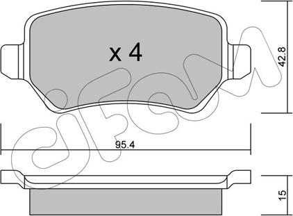 Cifam 822-542-1 - Kit pastiglie freno, Freno a disco autozon.pro