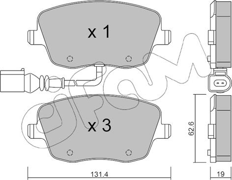 Cifam 822-547-1 - Kit pastiglie freno, Freno a disco autozon.pro