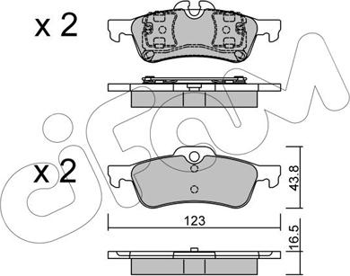 Cifam 822-556-0 - Kit pastiglie freno, Freno a disco autozon.pro