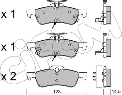 Cifam 822-556-2 - Kit pastiglie freno, Freno a disco autozon.pro