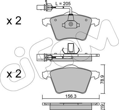 Cifam 822-550-1 - Kit pastiglie freno, Freno a disco autozon.pro