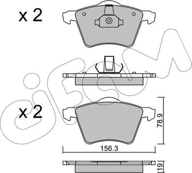 Cifam 822-550-2 - Kit pastiglie freno, Freno a disco autozon.pro