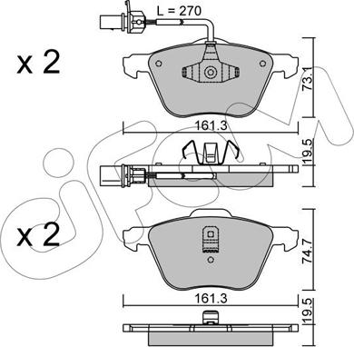 Cifam 822-551-0 - Kit pastiglie freno, Freno a disco autozon.pro