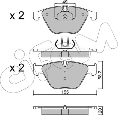 Cifam 822-558-9 - Kit pastiglie freno, Freno a disco autozon.pro