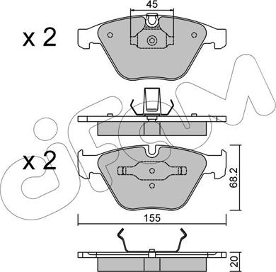 Cifam 822-558-4 - Kit pastiglie freno, Freno a disco autozon.pro