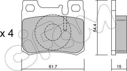 Cifam 822-566-0 - Kit pastiglie freno, Freno a disco autozon.pro