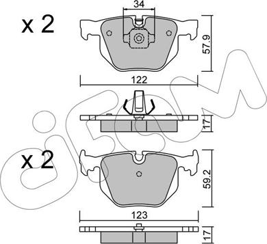 Cifam 822-561-0 - Kit pastiglie freno, Freno a disco autozon.pro