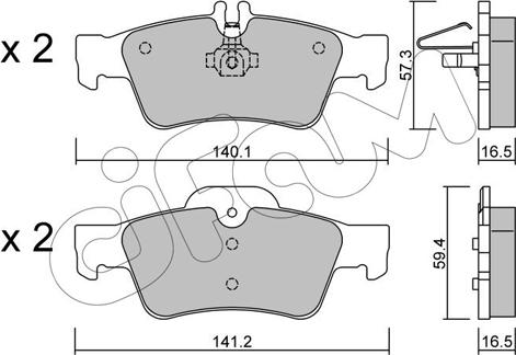 Cifam 822-568-0 - Kit pastiglie freno, Freno a disco autozon.pro