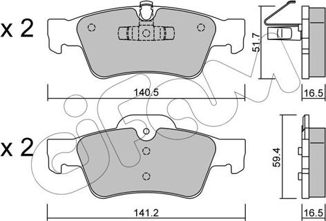 Cifam 822-568-1 - Kit pastiglie freno, Freno a disco autozon.pro