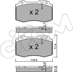 Cifam 822-563-5 - Kit pastiglie freno, Freno a disco autozon.pro