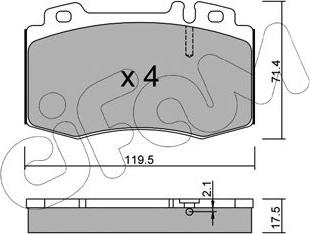 Cifam 822-563-0 - Kit pastiglie freno, Freno a disco autozon.pro