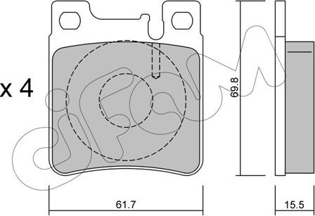 Cifam 822-567-0 - Kit pastiglie freno, Freno a disco autozon.pro