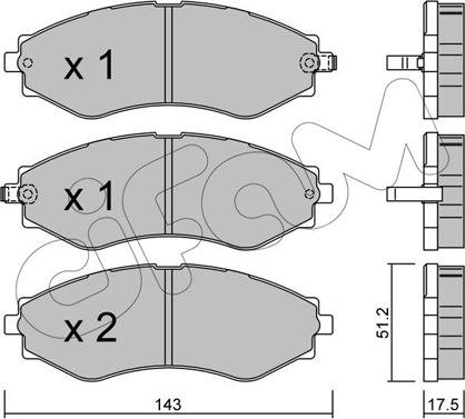 Cifam 822-509-0 - Kit pastiglie freno, Freno a disco autozon.pro