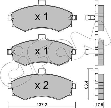 Cifam 822-504-0 - Kit pastiglie freno, Freno a disco autozon.pro