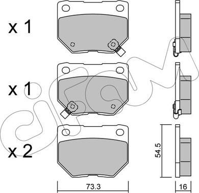 Cifam 822-501-0 - Kit pastiglie freno, Freno a disco autozon.pro