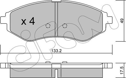 Cifam 822-508-0 - Kit pastiglie freno, Freno a disco autozon.pro