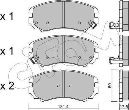 Sangsin Brake SP1202 - Kit pastiglie freno, Freno a disco autozon.pro