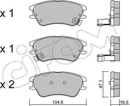 Cifam 822-502-0 - Kit pastiglie freno, Freno a disco autozon.pro