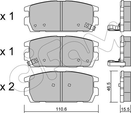 Cifam 822-507-0 - Kit pastiglie freno, Freno a disco autozon.pro