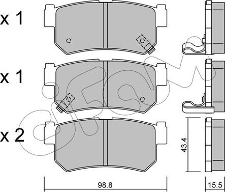 Cifam 822-519-0 - Kit pastiglie freno, Freno a disco autozon.pro