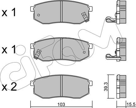 Cifam 822-514-0 - Kit pastiglie freno, Freno a disco autozon.pro