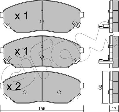 Cifam 822-515-0 - Kit pastiglie freno, Freno a disco autozon.pro