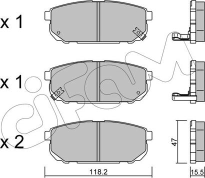 Cifam 822-516-0 - Kit pastiglie freno, Freno a disco autozon.pro