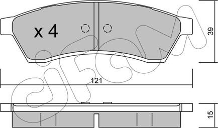 Cifam 822-510-0 - Kit pastiglie freno, Freno a disco autozon.pro