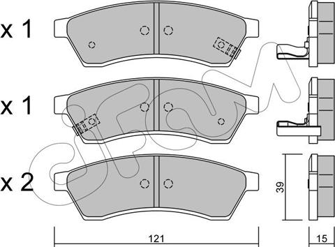 Cifam 822-510-1 - Kit pastiglie freno, Freno a disco autozon.pro