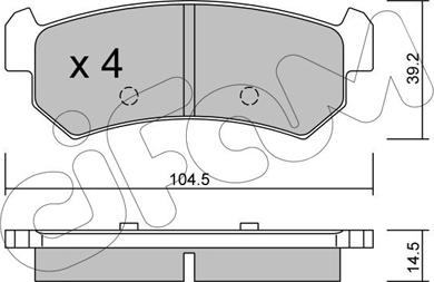 Cifam 822-511-0 - Kit pastiglie freno, Freno a disco autozon.pro