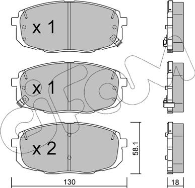 Cifam 822-513-1 - Kit pastiglie freno, Freno a disco autozon.pro