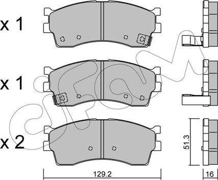 Cifam 822-512-0 - Kit pastiglie freno, Freno a disco autozon.pro