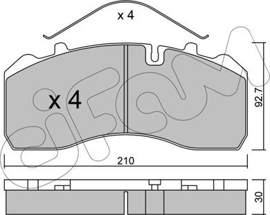 Cifam 822-584-0 - Kit pastiglie freno, Freno a disco autozon.pro