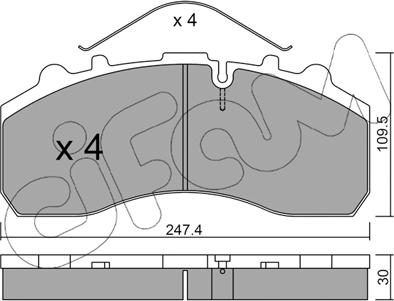 Cifam 822-585-0 - Kit pastiglie freno, Freno a disco autozon.pro