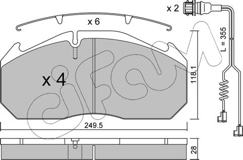 Cifam 822-586-4K - Kit pastiglie freno, Freno a disco autozon.pro