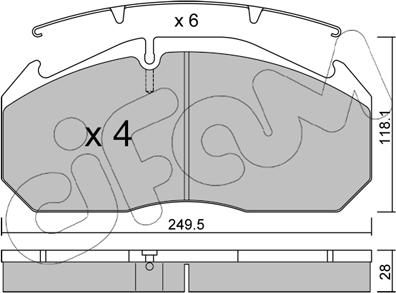 Cifam 822-586-0 - Kit pastiglie freno, Freno a disco autozon.pro