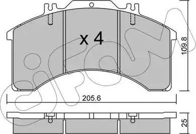 Cifam 822-580-0 - Kit pastiglie freno, Freno a disco autozon.pro