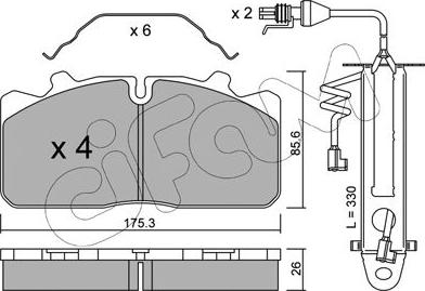 Cifam 822-582-2K - Kit pastiglie freno, Freno a disco autozon.pro