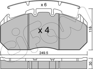 Cifam 822-587-0 - Kit pastiglie freno, Freno a disco autozon.pro