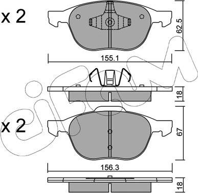 Cifam 822-534-0 - Kit pastiglie freno, Freno a disco autozon.pro