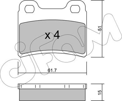 Cifam 822-535-0 - Kit pastiglie freno, Freno a disco autozon.pro