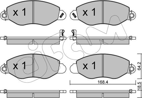 Cifam 822-536-0 - Kit pastiglie freno, Freno a disco autozon.pro