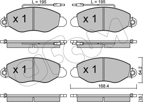 Cifam 822-536-1 - Kit pastiglie freno, Freno a disco autozon.pro