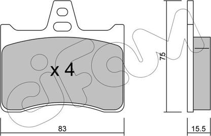 Cifam 822-531-0 - Kit pastiglie freno, Freno a disco autozon.pro