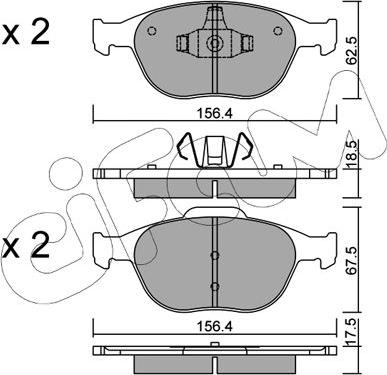 Cifam 822-533-0 - Kit pastiglie freno, Freno a disco autozon.pro