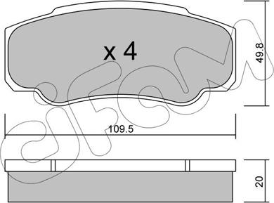 Cifam 822-532-0 - Kit pastiglie freno, Freno a disco autozon.pro