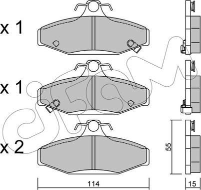 Cifam 822-520-0 - Kit pastiglie freno, Freno a disco autozon.pro