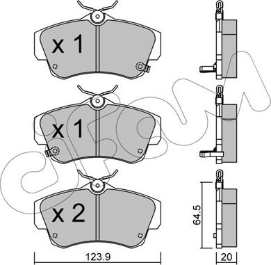 Cifam 822-521-0 - Kit pastiglie freno, Freno a disco autozon.pro